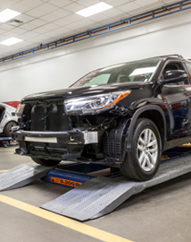 Toyota on vehicle lift | Billion Toyota of Clinton in Clinton IA