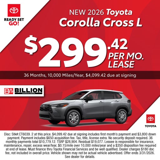 NEW 2026 TOYOTA COROLLA CROSS L