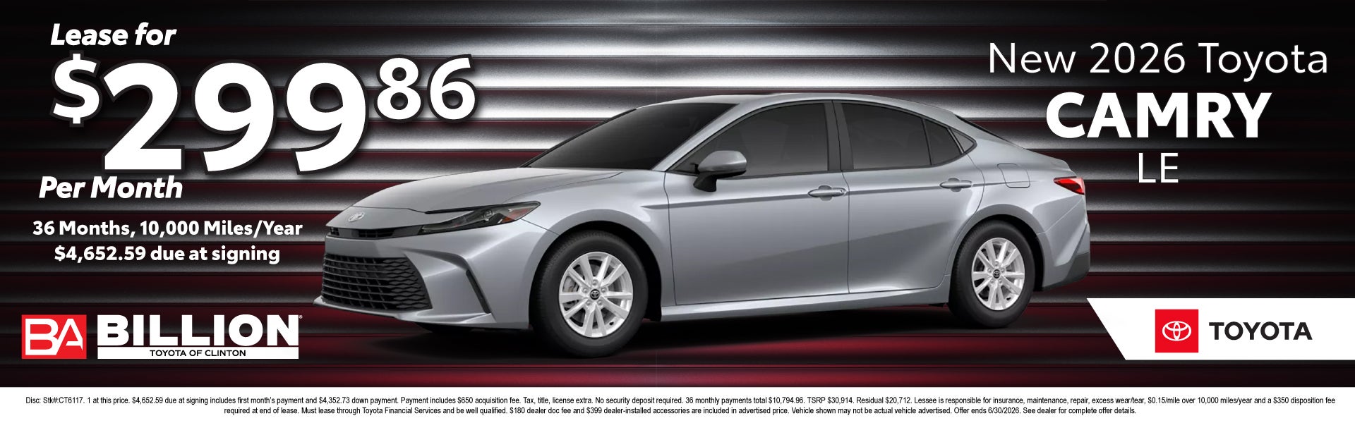NEW 2026 TOYOTA CAMRY LE