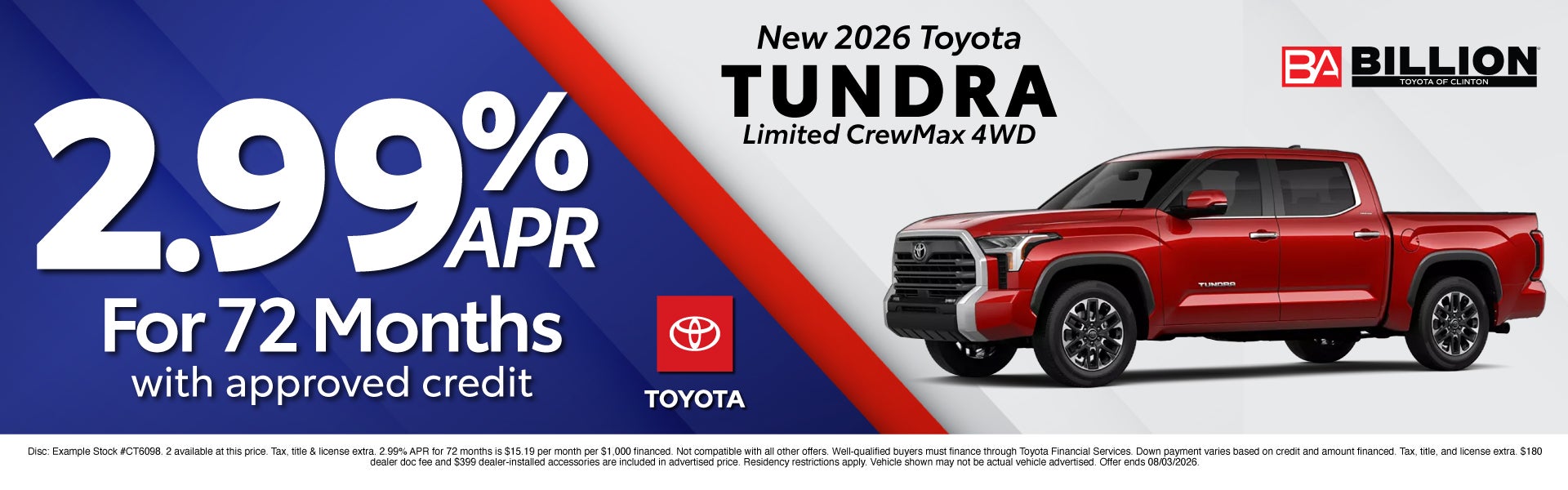 NEW 2026 TOYOTA TUNDRA SR5 CREWMAX