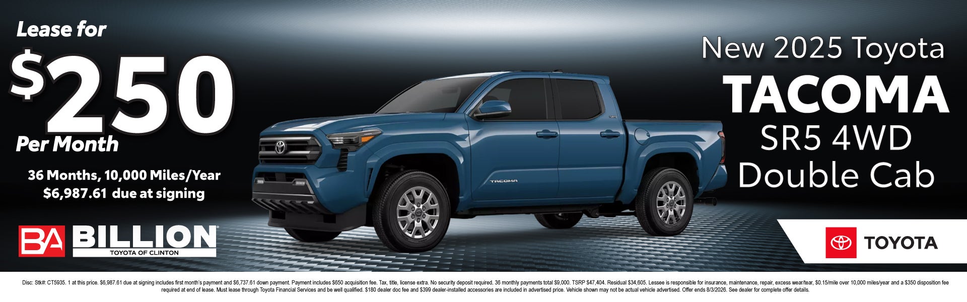 NEW 2025 TOYOTA TACOMA SR5 DBL CAB