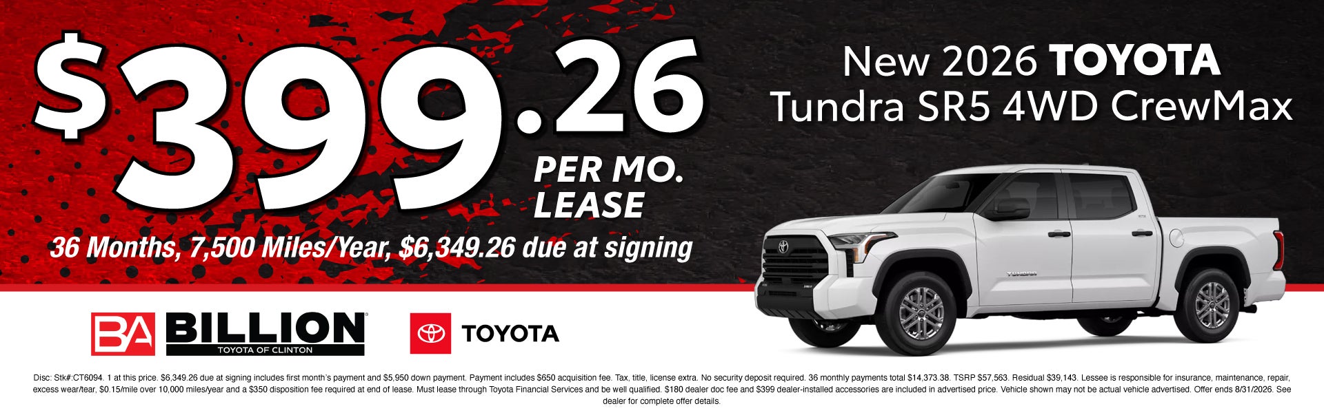 NEW 2026 TOYOTA TUNDRA SR5 CREWMAX