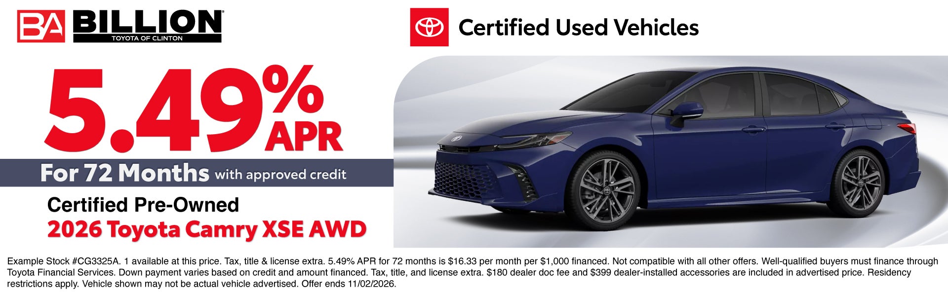 2026 TOYOTA CAMRY XSE