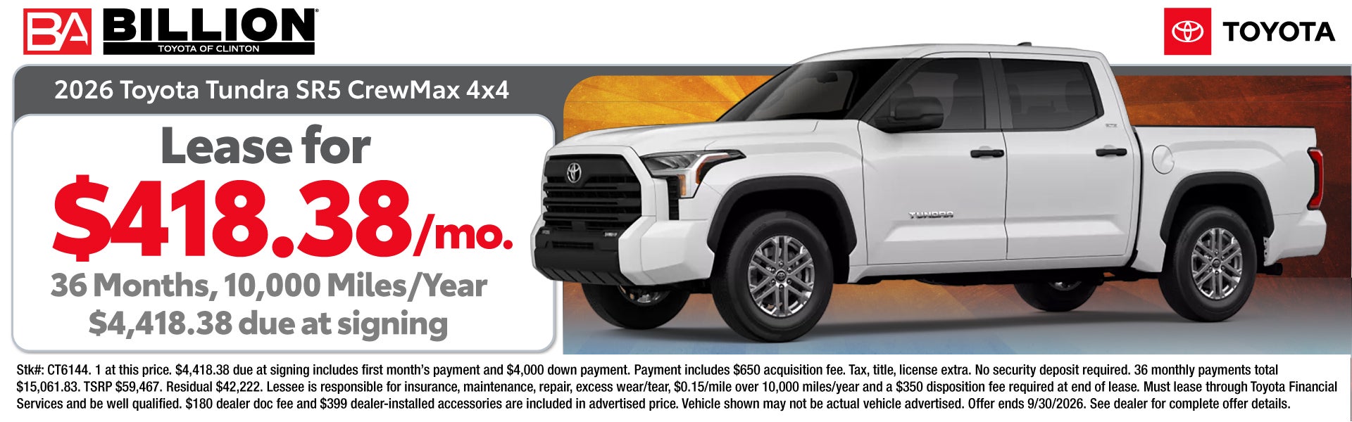 NEW 2026 TOYOTA TUNDRA SR5 CREWMAX