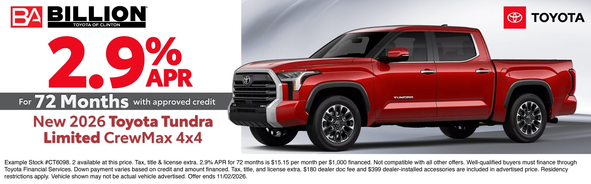 NEW 2026 TOYOTA TUNDRA LIMITED CREWMAX