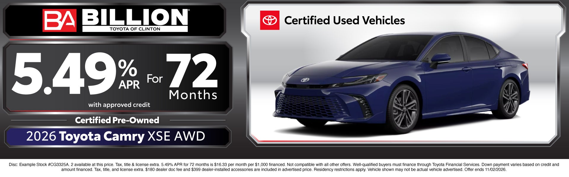 2026 TOYOTA CAMRY XSE