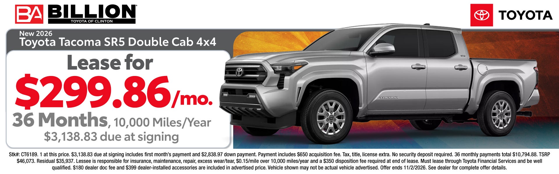 NEW 2026 TOYOTA TACOMA SR5 DOUBLE CAB