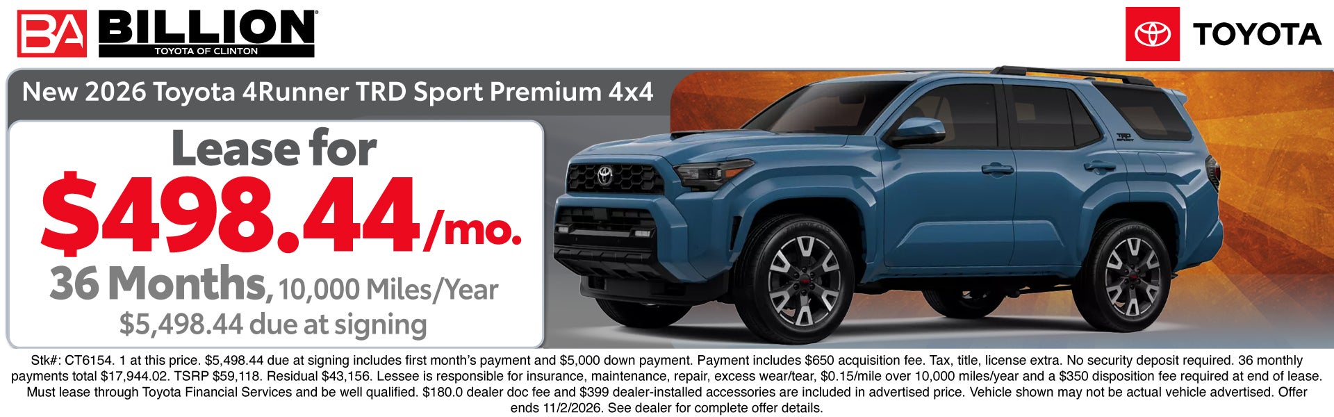 NEW 2026 TOYOTA 4RUNNER TRD SPORT PREMIUM