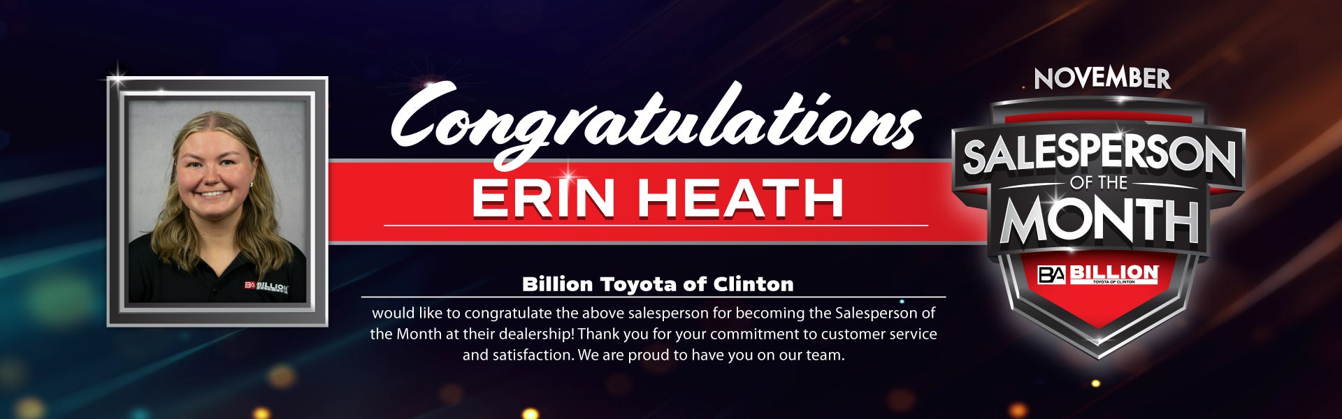 SALESPERSON OF THE MONTH