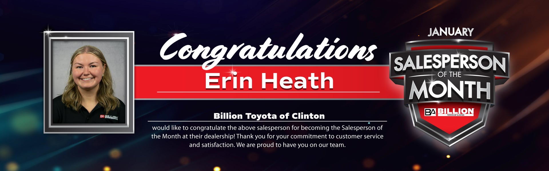 SALESPERSON OF THE MONTH